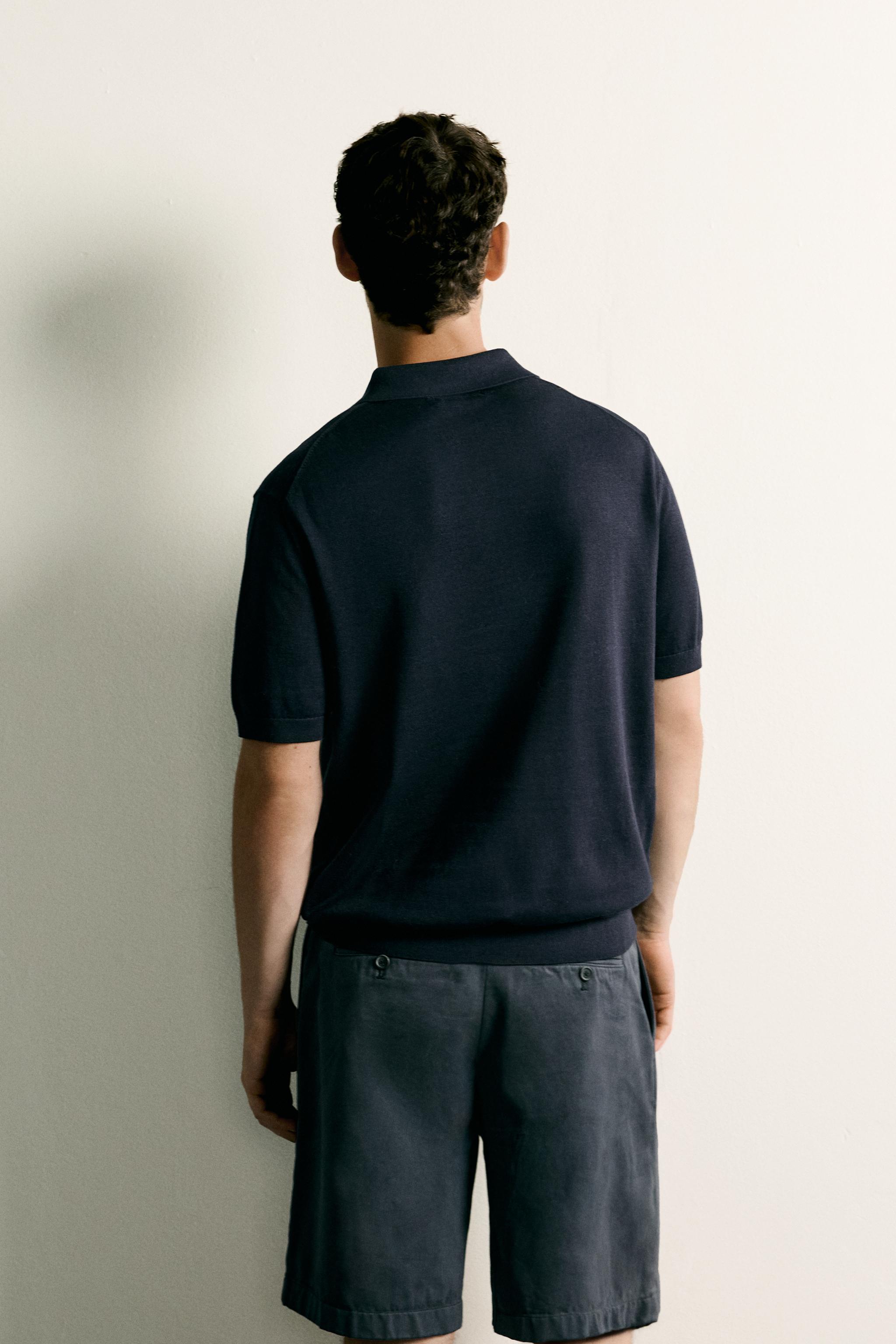 POLO EN MAILLE REGULAR FIT À ZIP